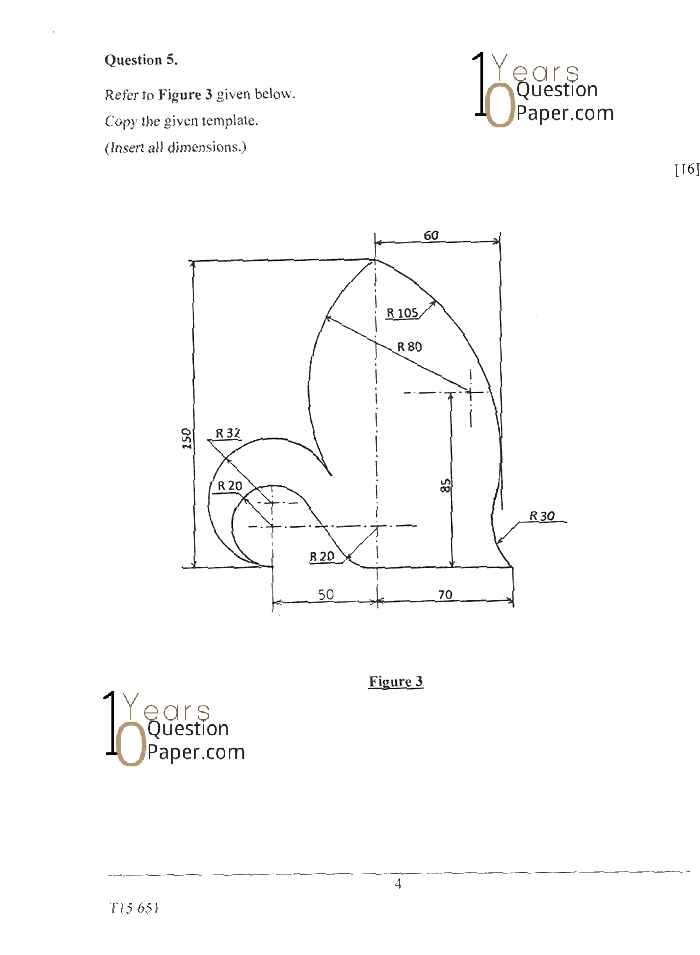 icse 2015 class 10th Technical Drawing Applications question paper icse 2015 class 10th Technical Drawing question paper