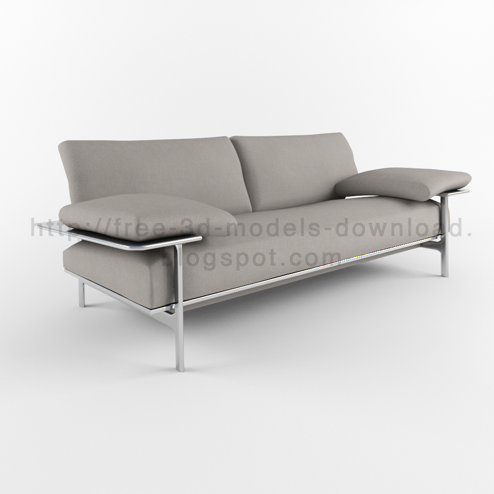 3d модель, 3d model, Diesis, free download, furniture, grey, Italia, sofa, диван, скачать бесплатно, b&b