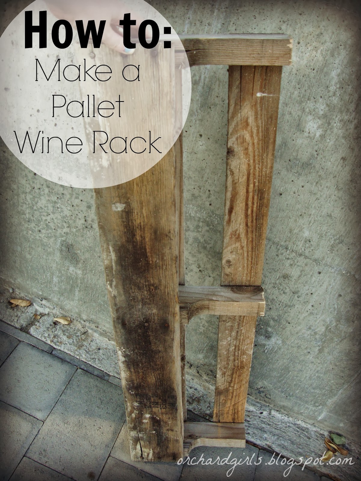 Orchard Girls DIY Pallet Wine Rack