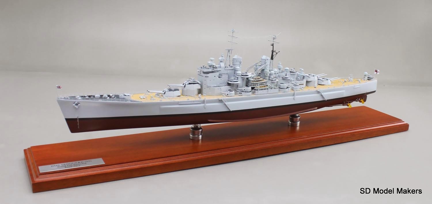 SD Model Makers The world’s last battleship HMS Vanguard model