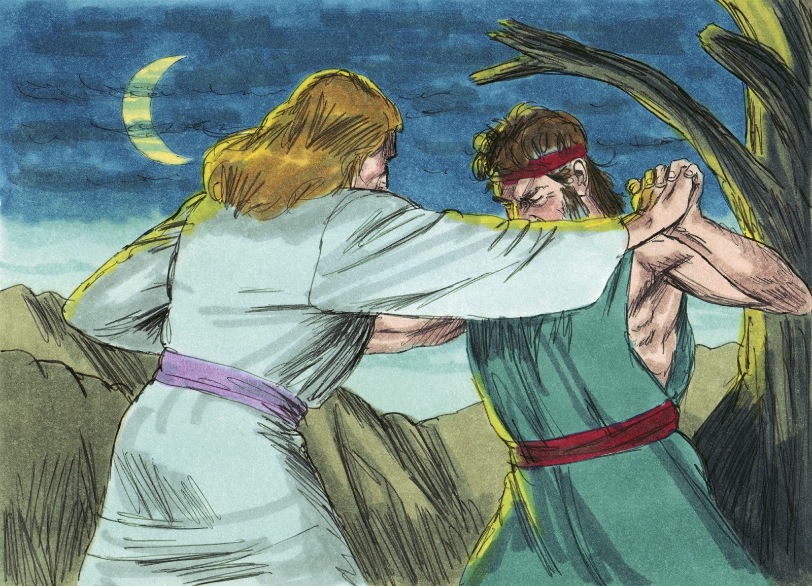 Bible Lessons for Kids A Midnight Wrestling Match