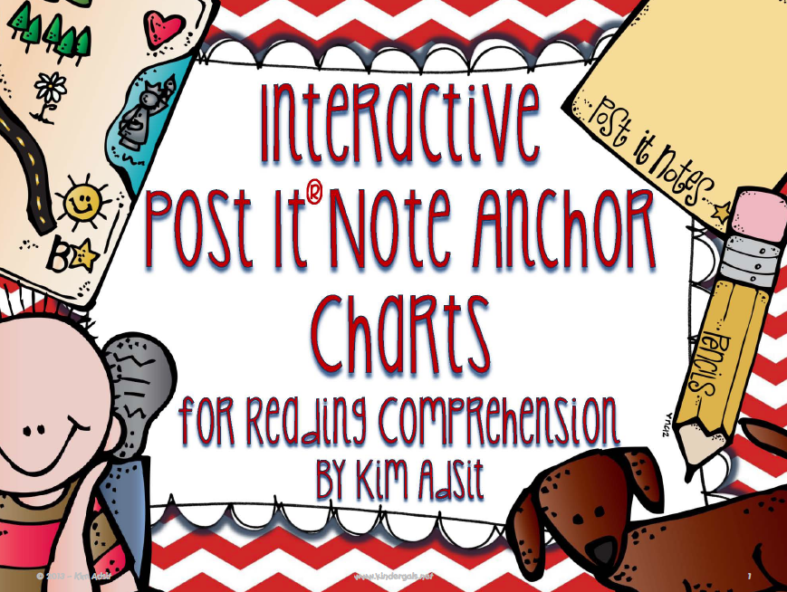 http://www.teacherspayteachers.com/Product/Interactive-Post-Itr-Note-Anchor-Charts-for-Reading-Comprehension-881320