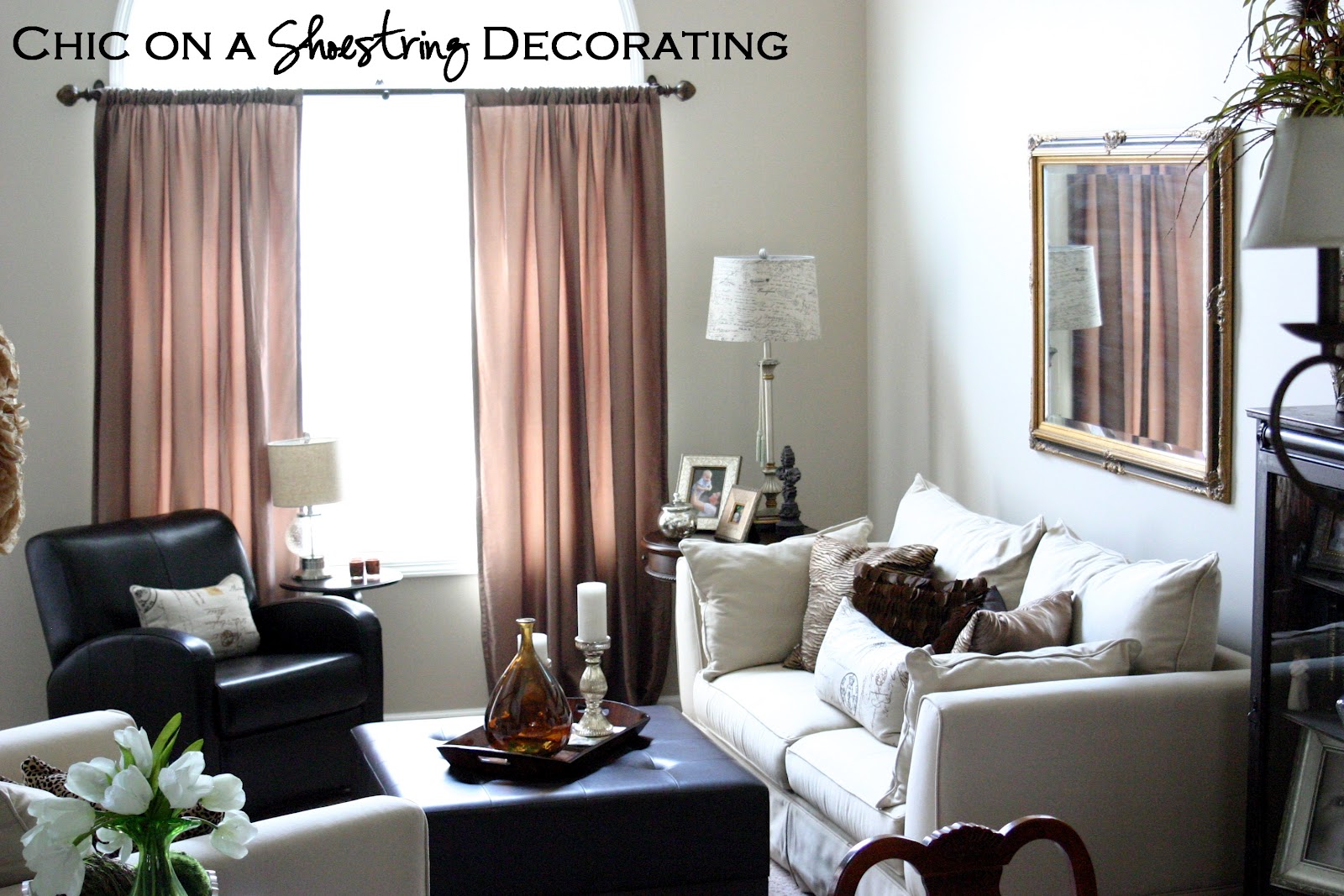 Chic on a Shoestring Decorating My Living Room Tour