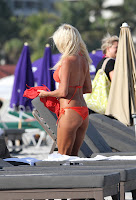 Victoria Silvstedt orange two-piece bikini