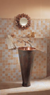 Decoración de interiores: Diseño para el Baño en Cobre por Ago
