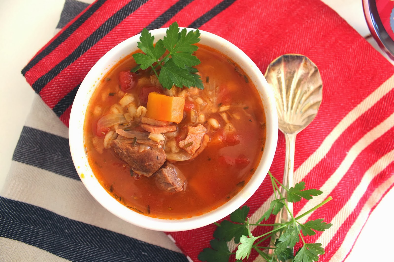 Slow Cooked Lamb with Vegetables and Pearl Barley Desire Empire