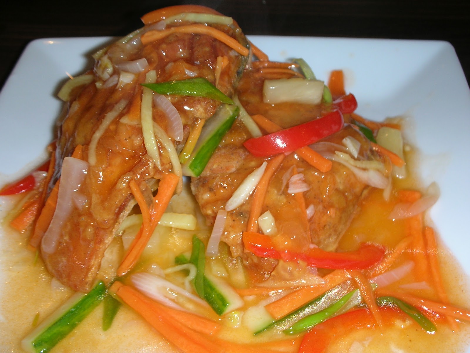 Mariche's kitchen Sweet and sour fish ( Escabeche)