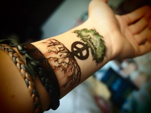 Really nice tree tattoo on arm