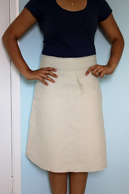 self drafted bias skirt front