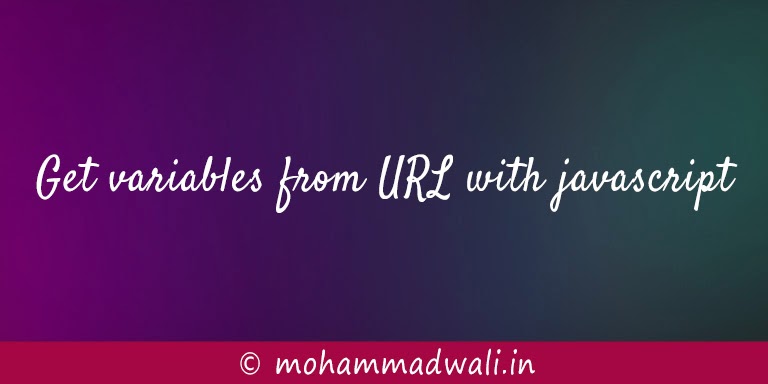 Get variables from URL with javascript