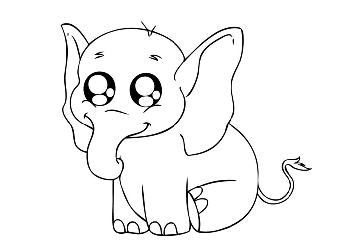 transmissionpress: Baby Elephant Coloring Pages