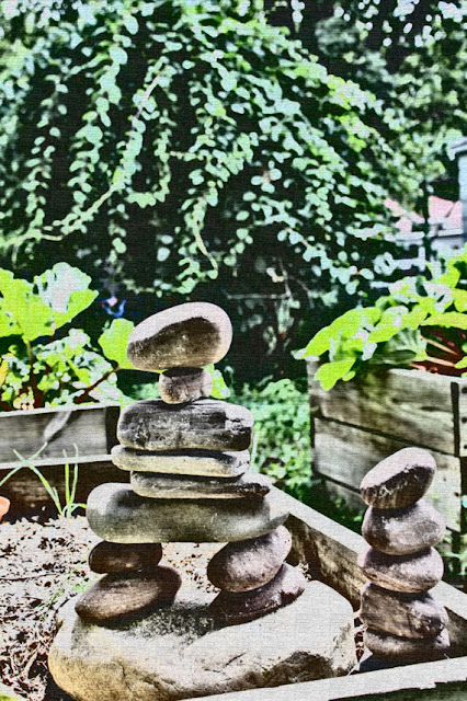 Cairn made of rocks from Canada