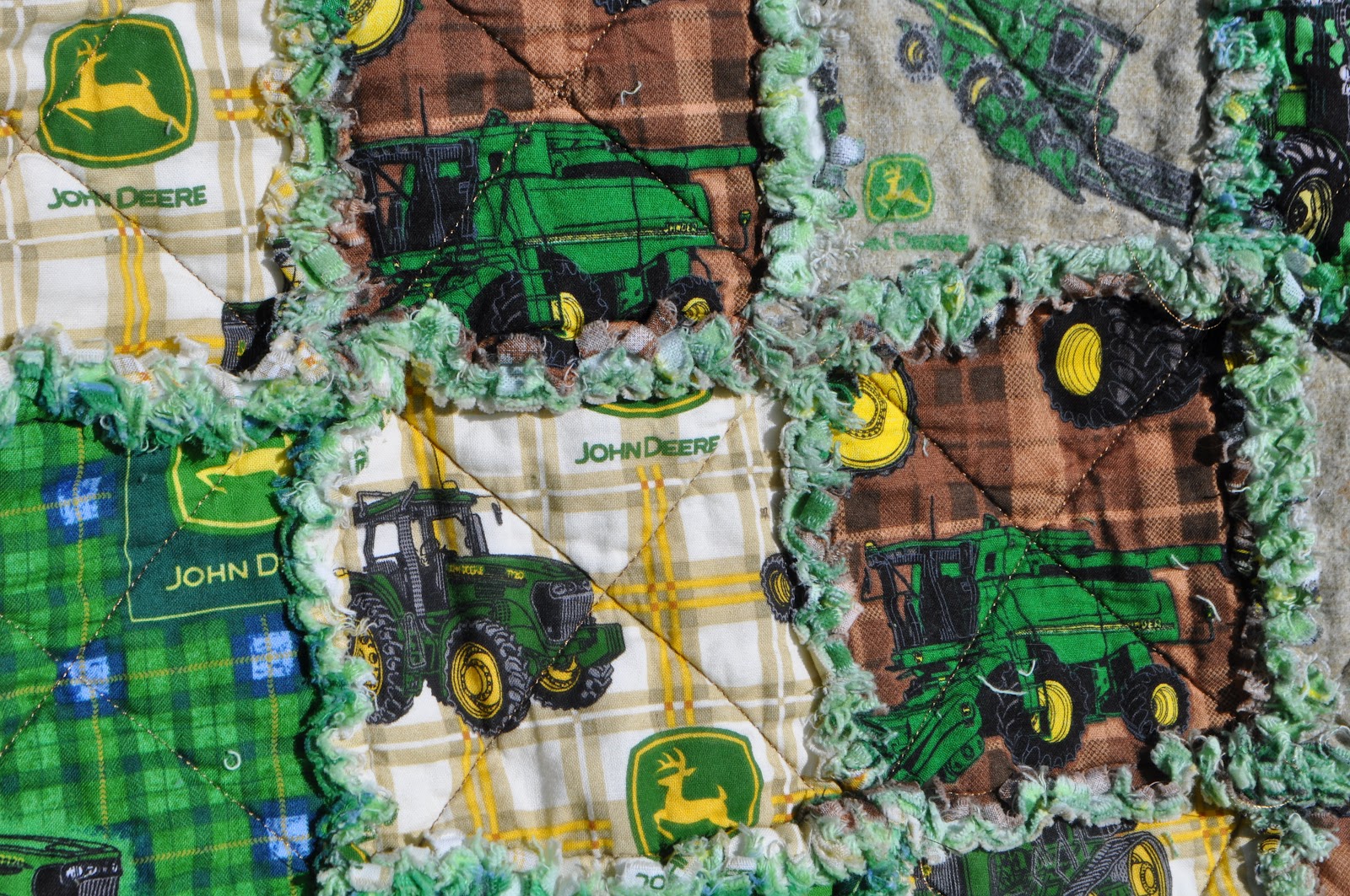Richard and Tanya Quilts John Deere Rag Quilt