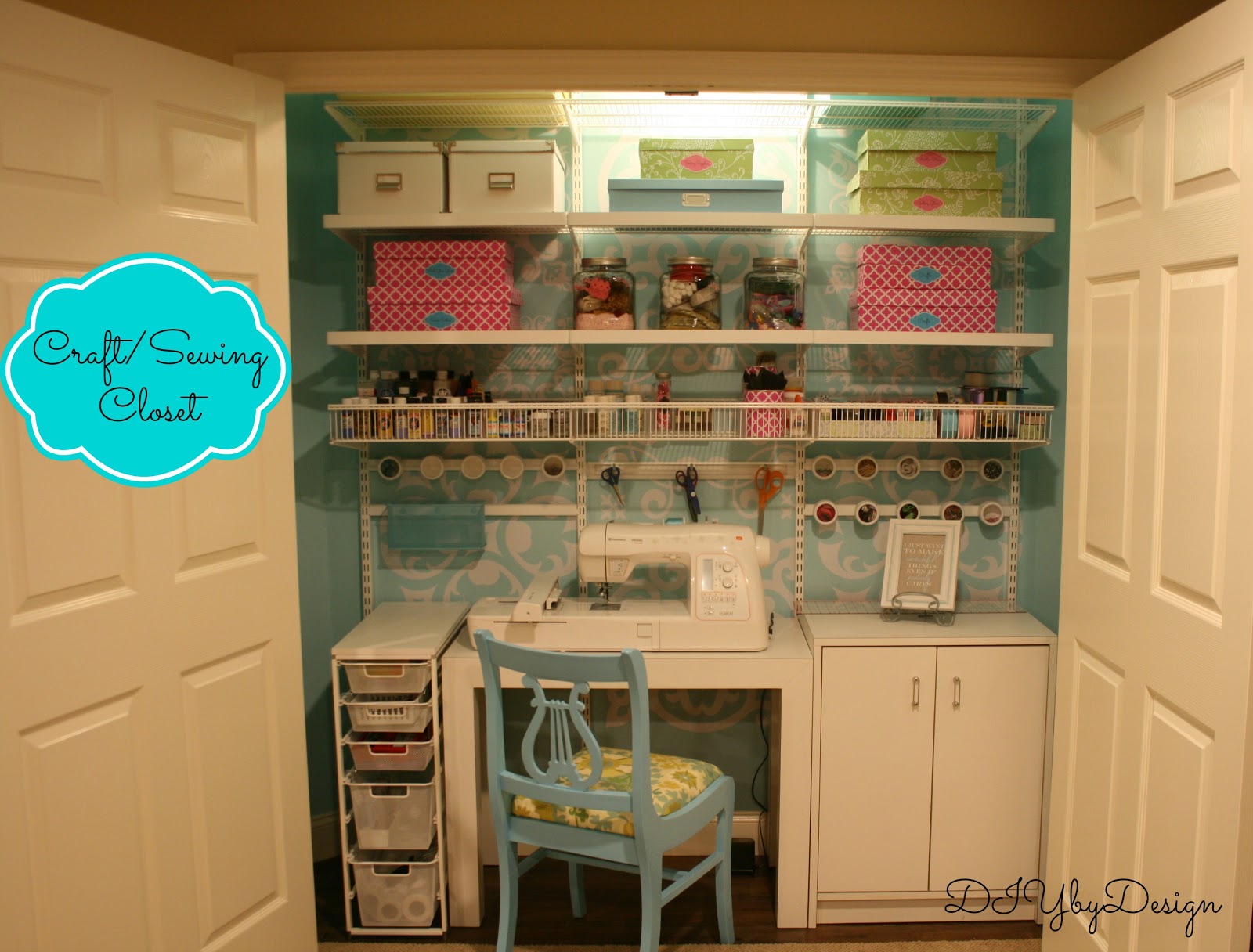 DIY by Design Craft/Sewing Closet Reveal