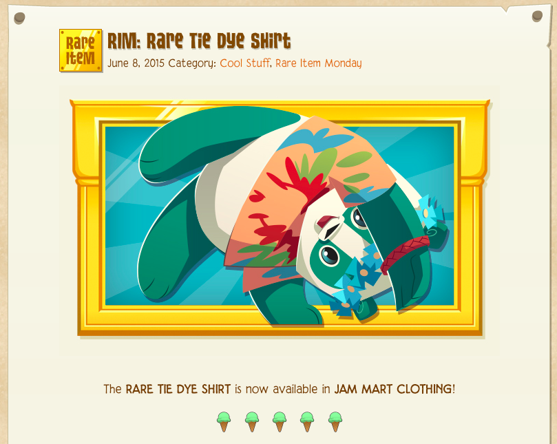 Animal Jam Spirit Blog Rare TieDye Shirt & Wild Explorer Magazine