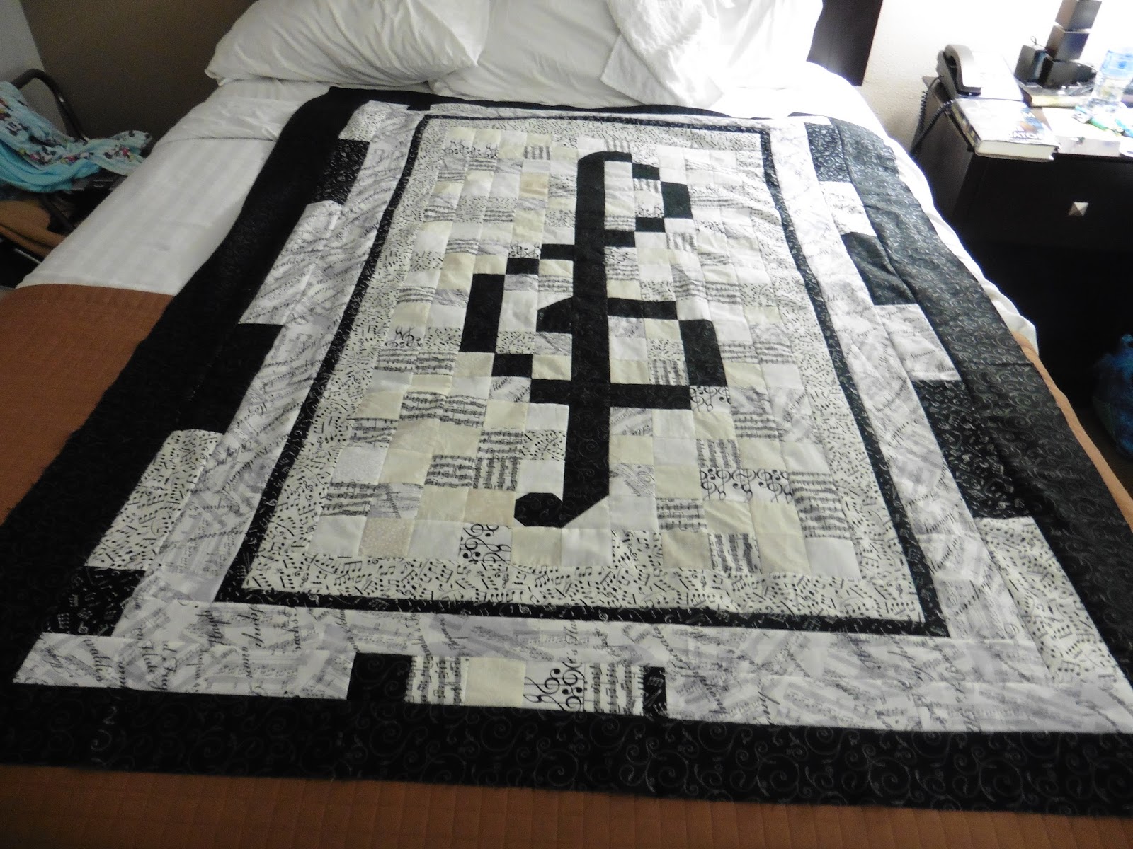 Mel's quilting blog Music quilt