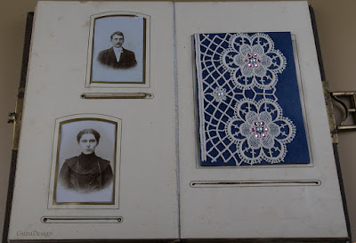 gunadesign guna andersone Vintage stile greeting card with lace