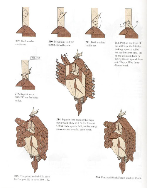 El arte del Origami Black Forest Cuckoo Clock