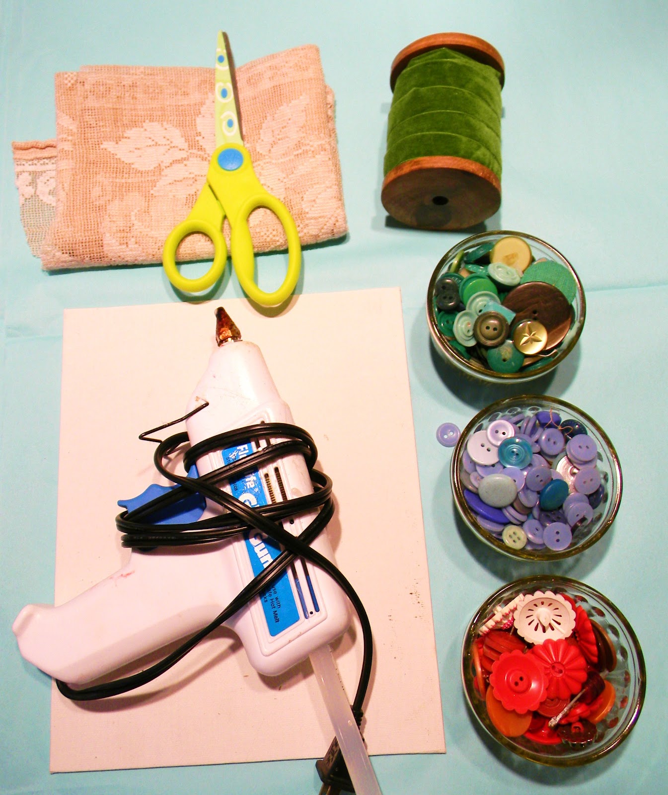 Everlasting Blooms DIY fabric covered canvas