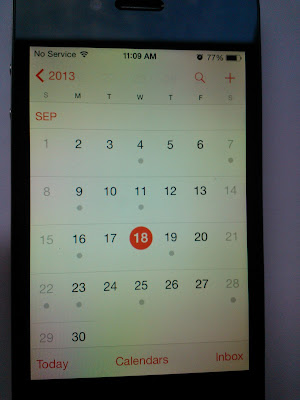 iPhone 4, iOS 7 Calendar
