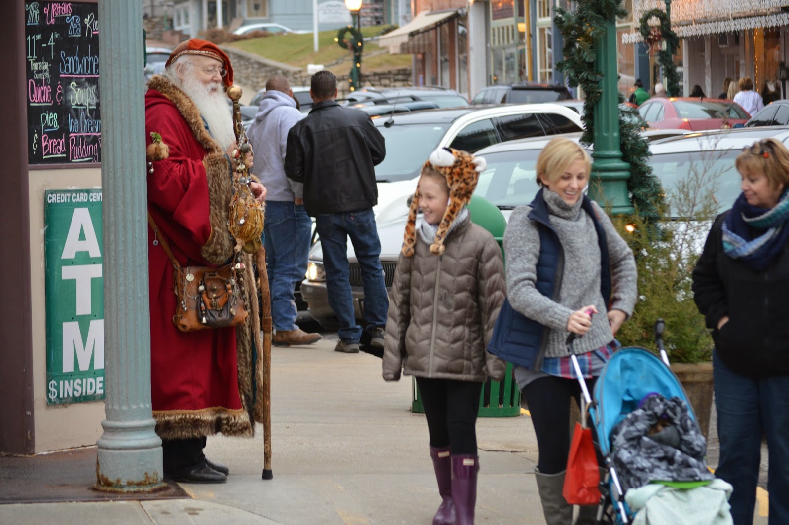 Main Street Galleria Holiday Glow Father Christmas in Weston, Mo