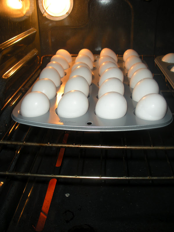 Working House Mom, Wife Hard Boiled Eggs in the Oven