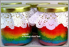 Rainbow Cake in Jar
