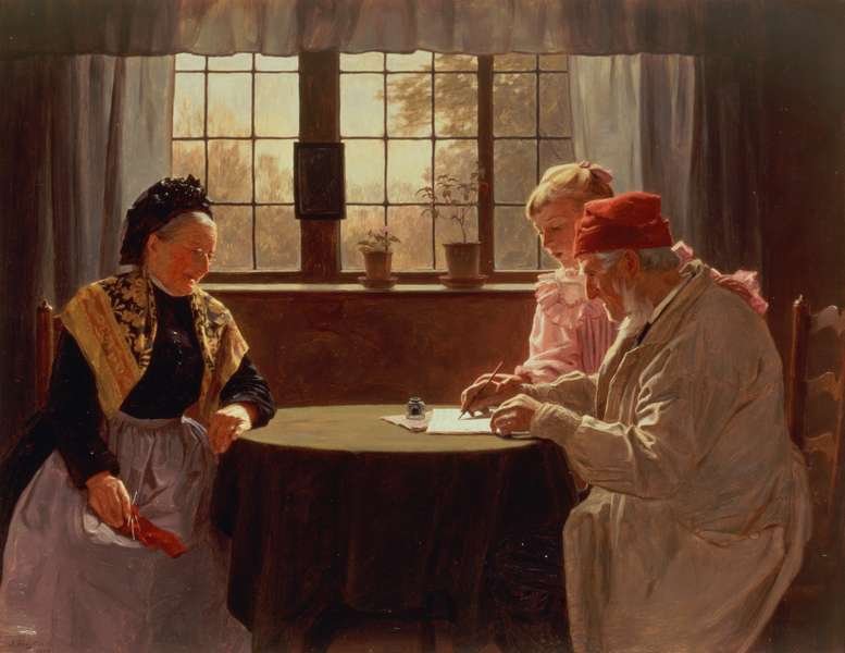 British Paintings James Hayllar 'Never Too Late to Learn', 1897