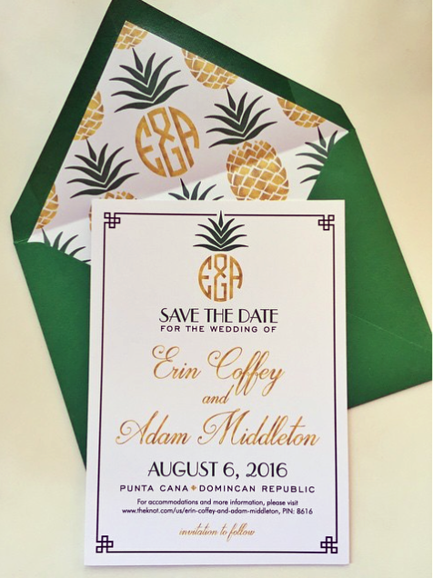 Tropical Glam Save the Date