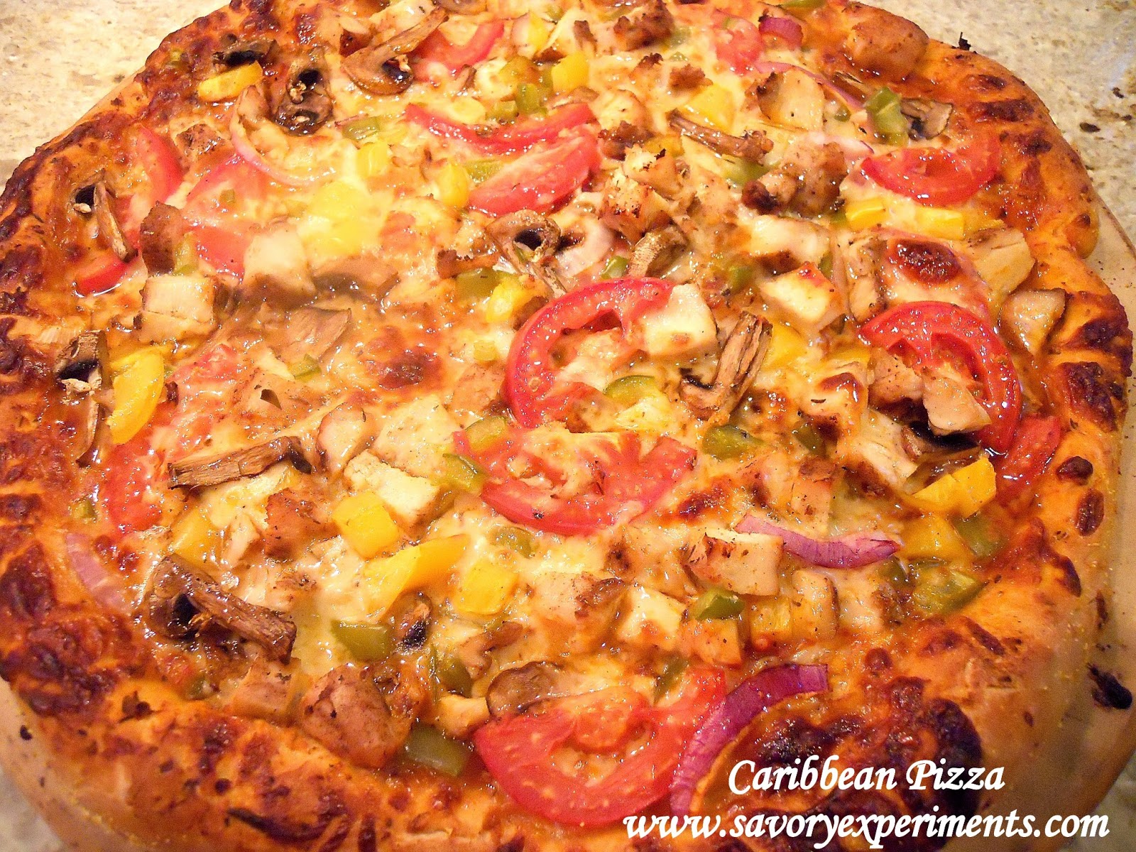 Caribbean Chicken Pizza