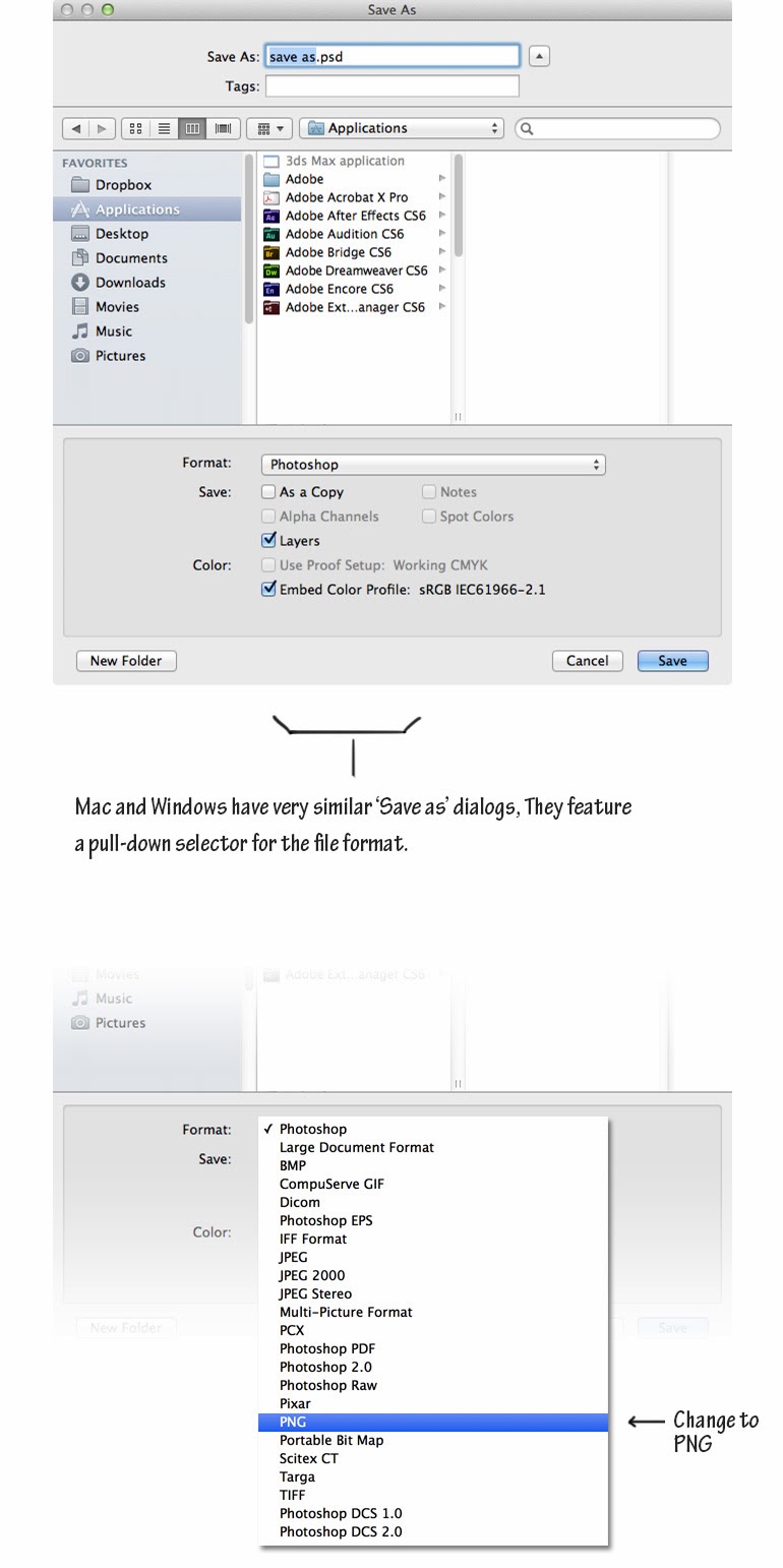 Better UI Mac UI SaveAs dialog and fileformat