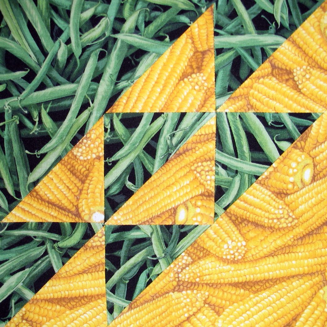 Starwood Quilter Corn and Beans Quilt Block