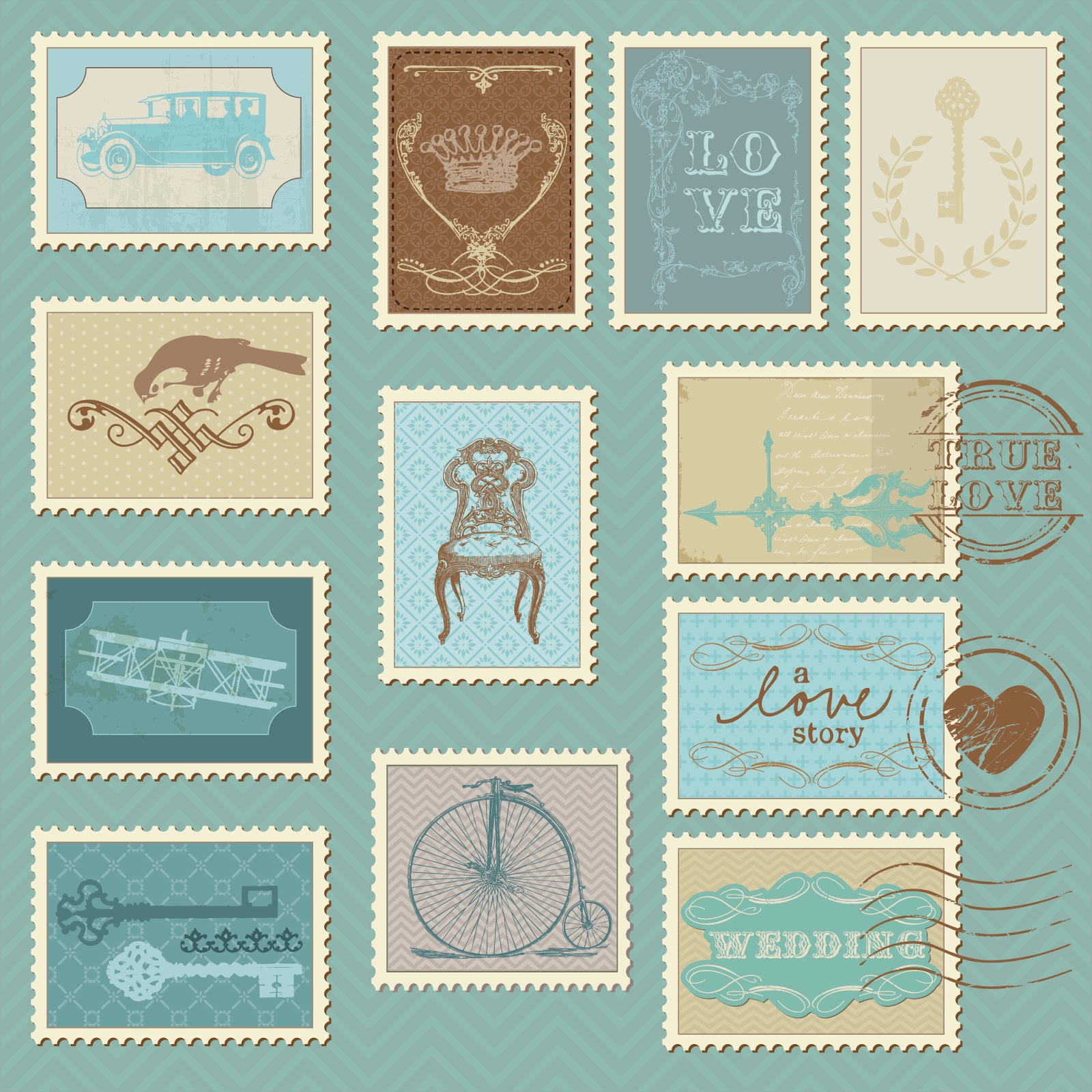 Images Retro Postage Stamps (Main 14 Permanent Link)