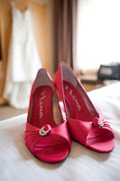 chaussures de mariée rose