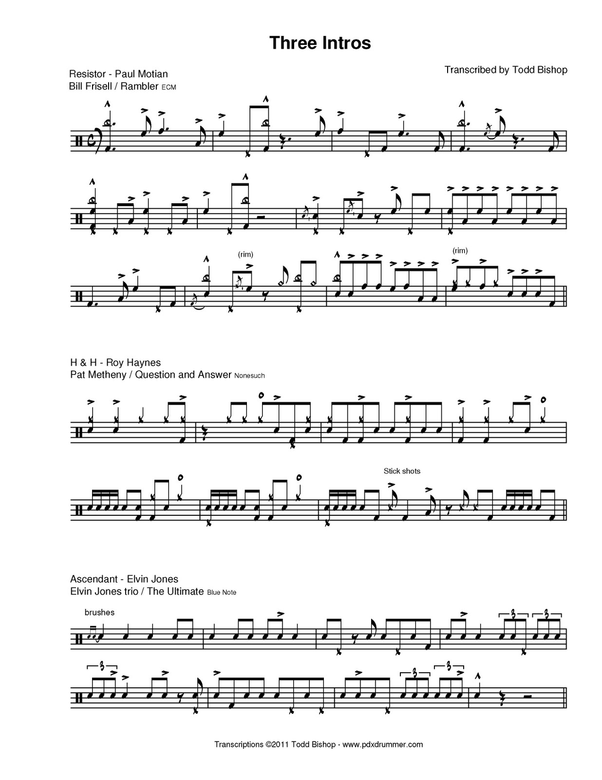elvin jones transcription elvin jones transcription
