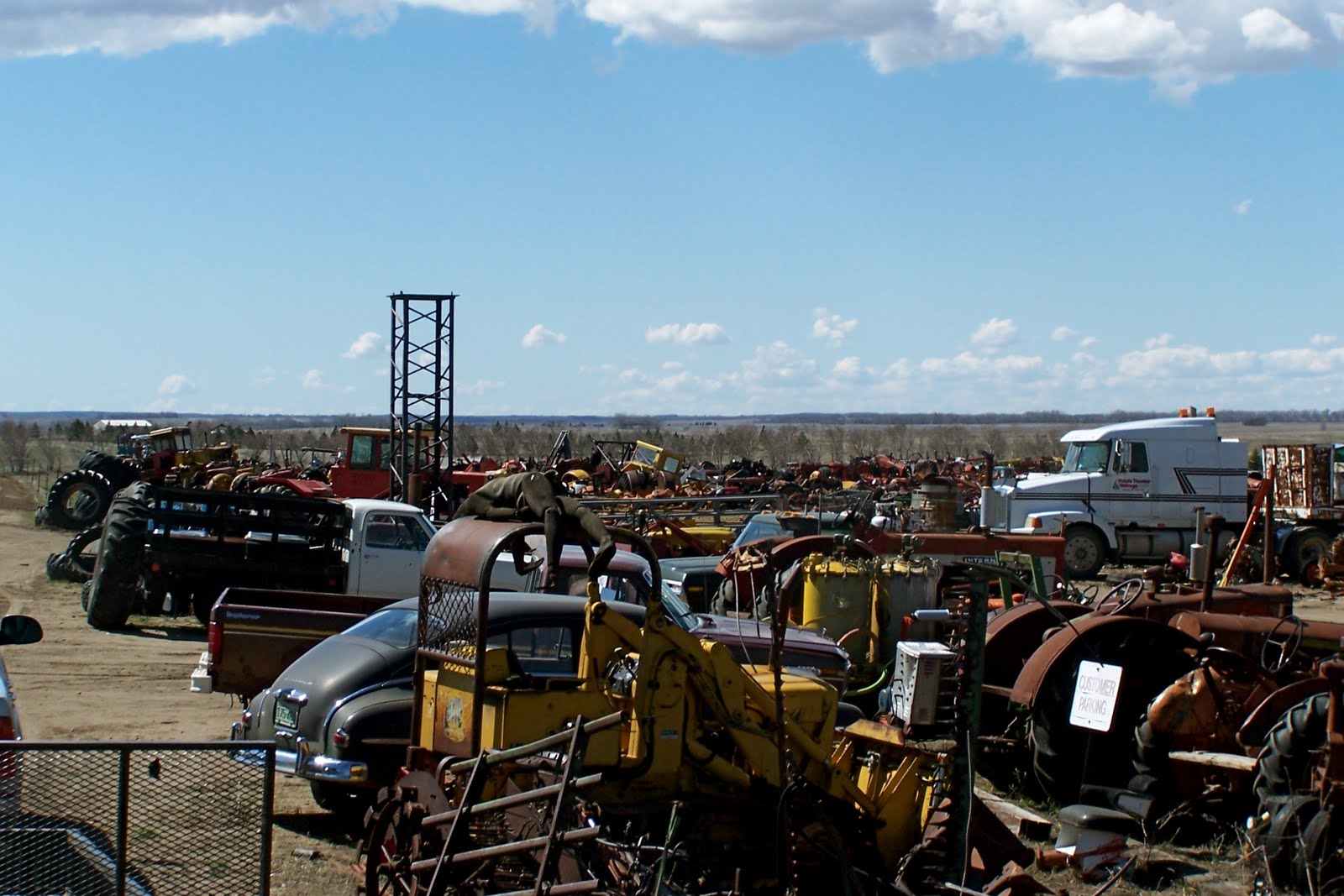 Griggs Dakota Farmer Fred Visits Pete's Salvage