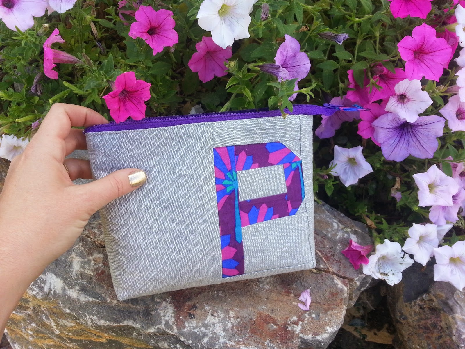 P is for Pretty Purple Pouch for Piper Petite Purple Zippered Pouch