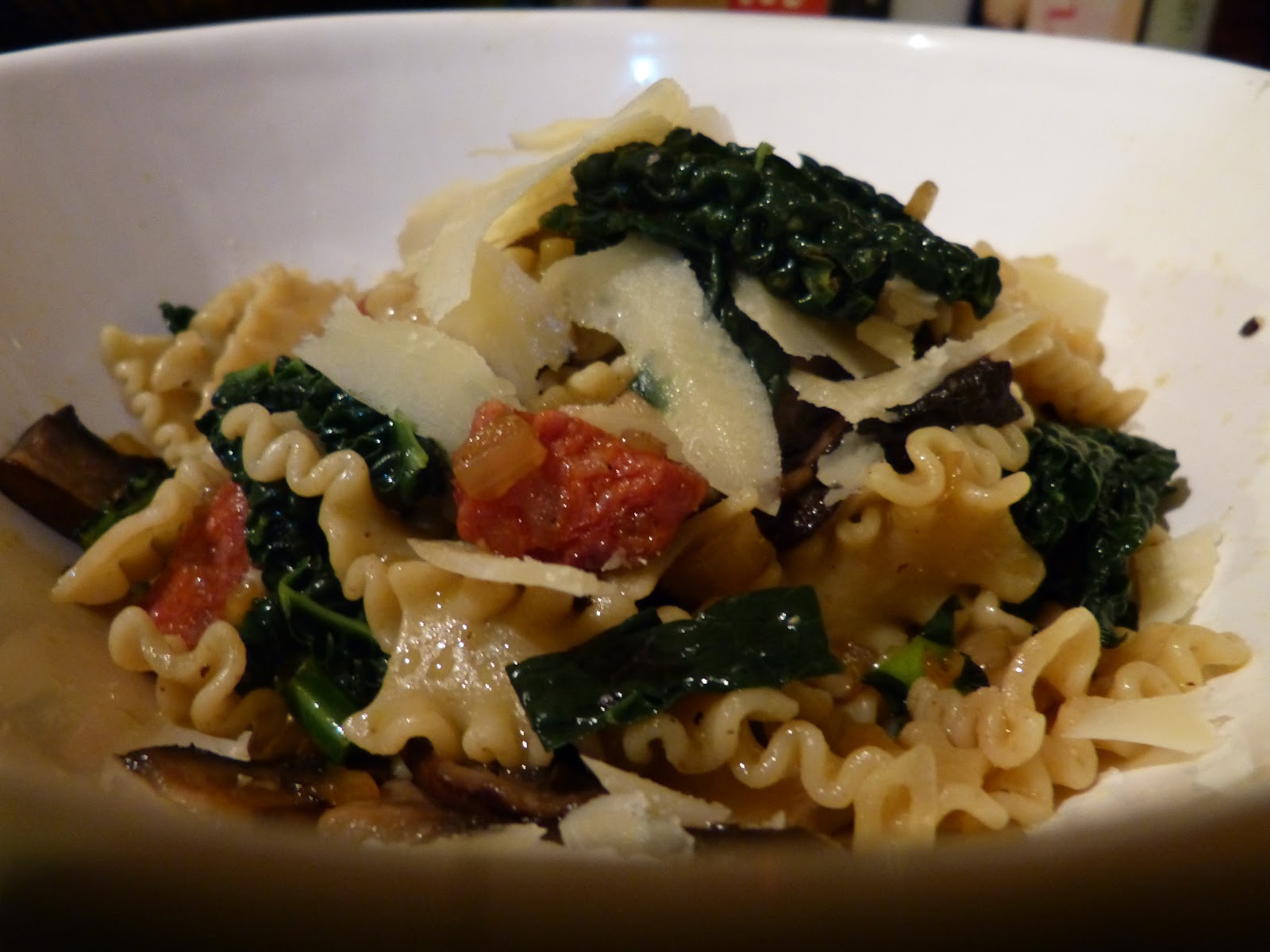 North West Nosh Chorizo, kale and mushroom pasta