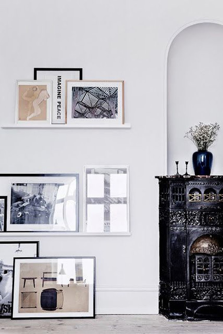 White interior, art frames, minimalistic home decor, shabby, chic White interior, art frames, minimalistic home decor, shabby, chic