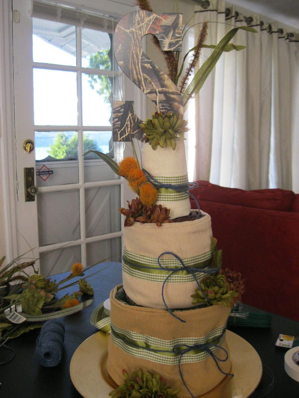 The Charm Smith Dish Towel Cake Tutorial