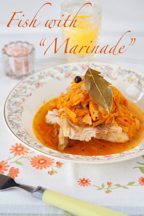 Russian Monday "Riba pod Marinadom" Pan Fried Fish with Warm Carrot