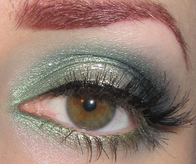 Glitter is my Crack Seafoam Golden Green Eye Makeup Tutorial