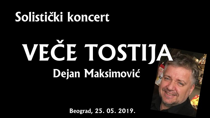 Veče Tostija, Solistički koncert, Dejan Maksimović, tenor, Tamara Hadži-Đorđević, pijanista, ....