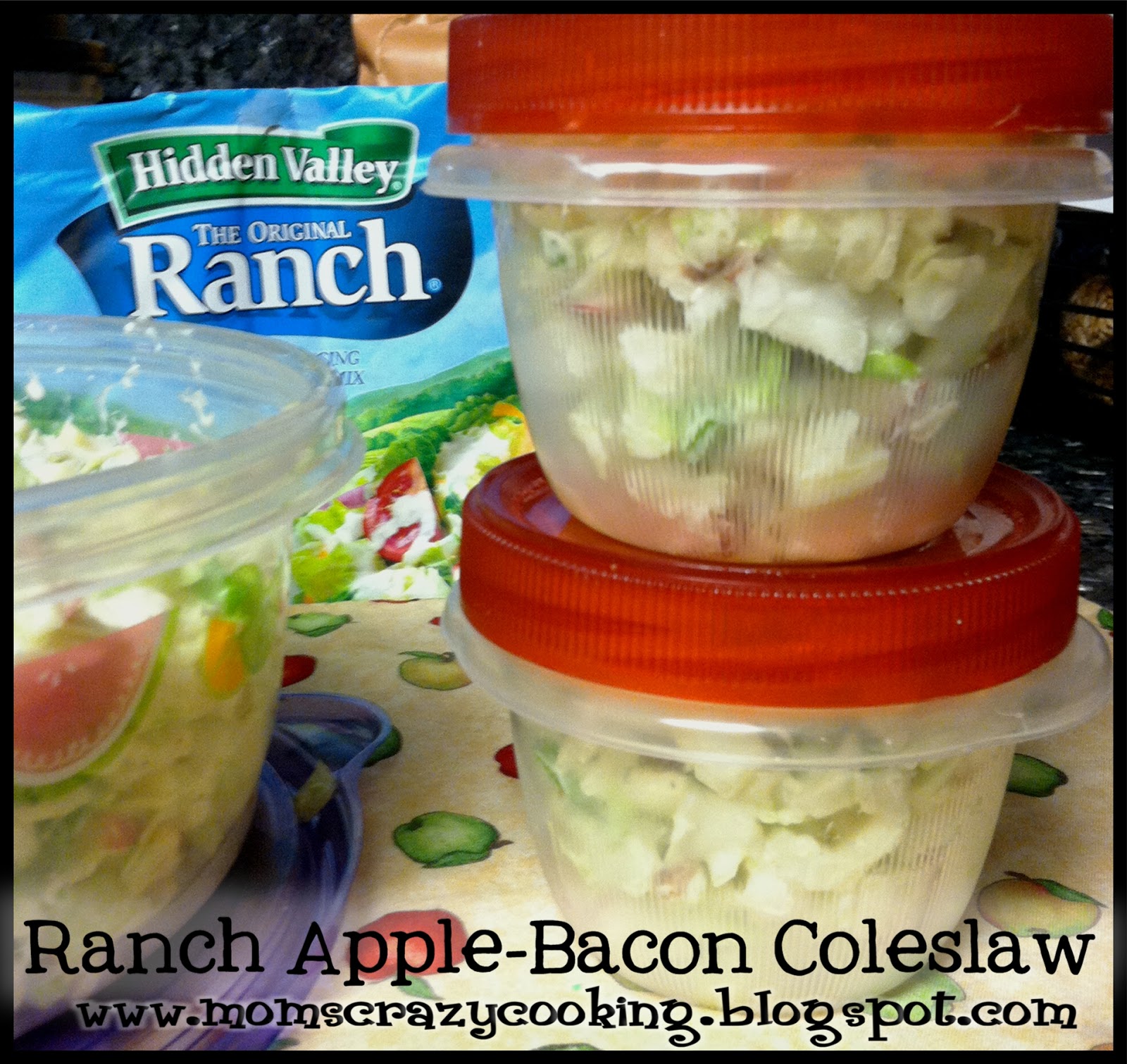 MOMS CRAZY COOKING Ranch AppleBacon Coleslaw {Hidden Valley Ranch