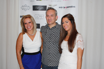 Designer Cesar Galindo with Mirta de Perales team, sponsors of Latinista Fashion Week SS14 New York City - Image courtesy of Latinista Fashion Week and used with permission.