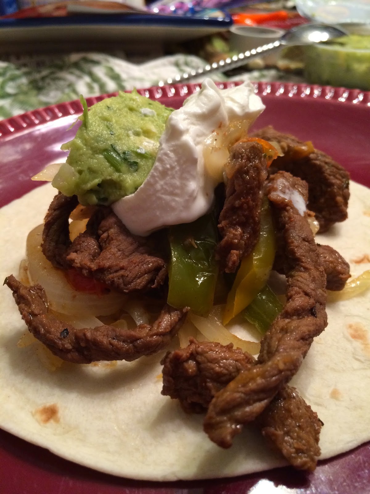 Jenny Mac's Lip Smack Easy Flank Steak Fajitas