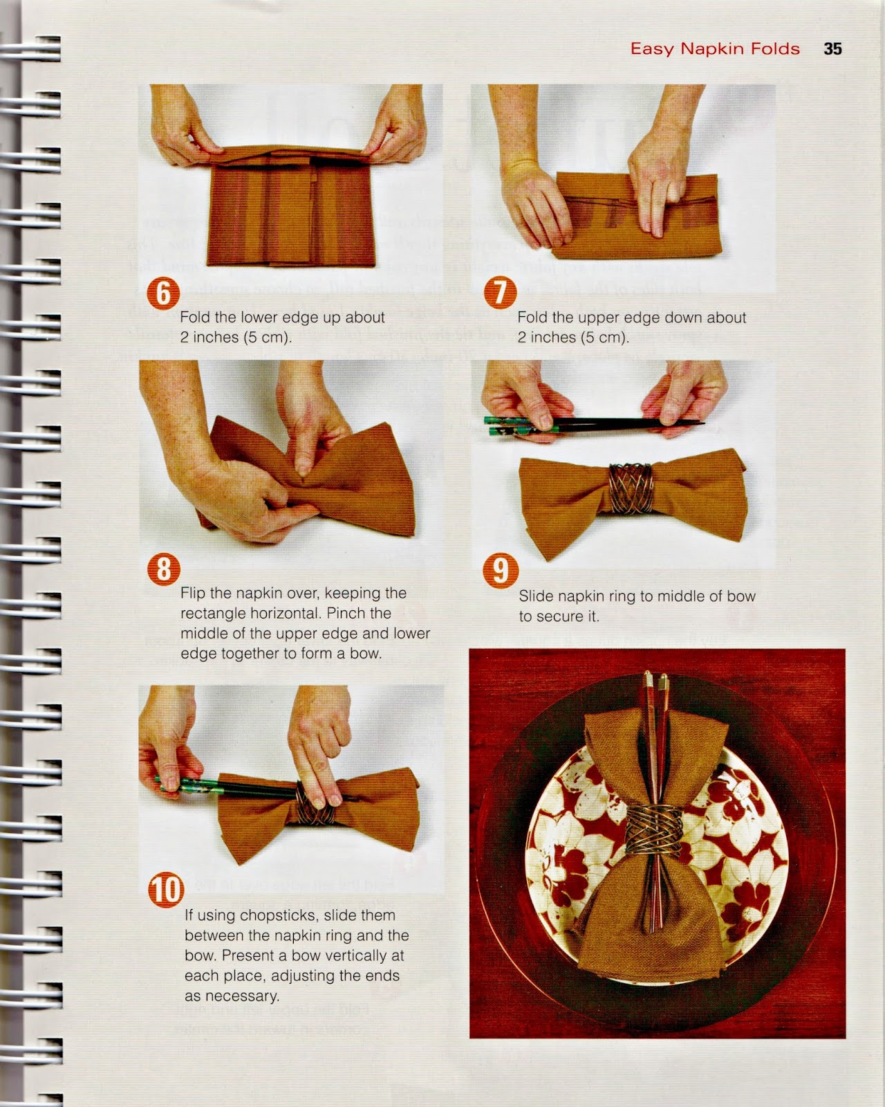OllaPodrida Napkin Folding 101 Bowtie