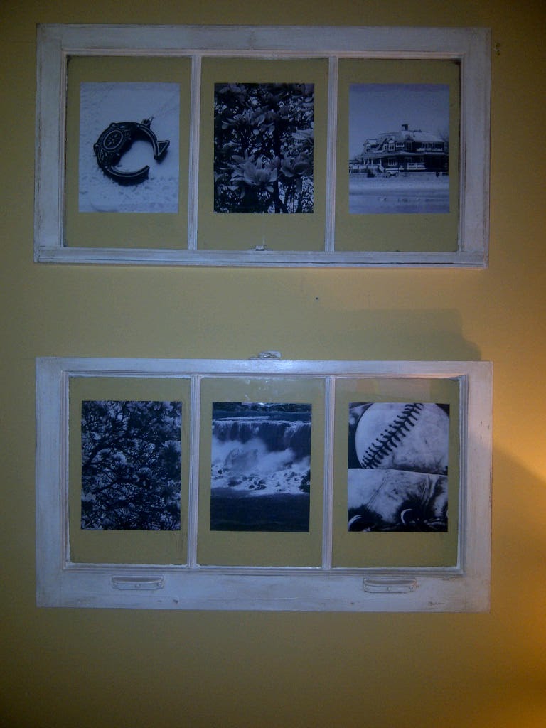 Brick Home Love old window picture frame