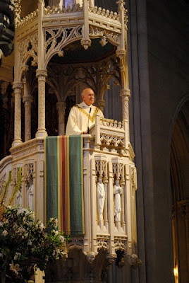 Fr. Jeffrey Steenson preaching at Newark Basilica in June 2010