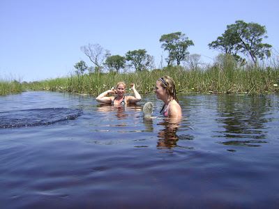 Kąpiel w Okawango